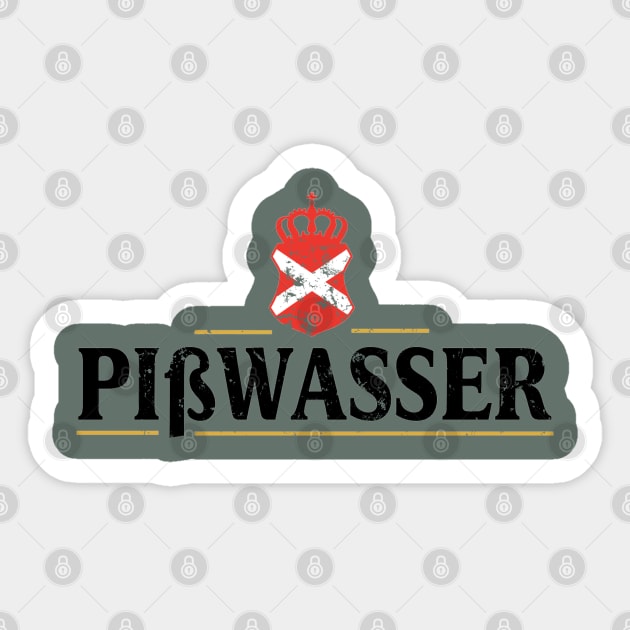 PissWasser: Premium German Beer Sticker by sketchfiles